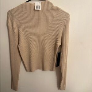 Steve Madden Beige Ribbed Women's Sweater size medium!